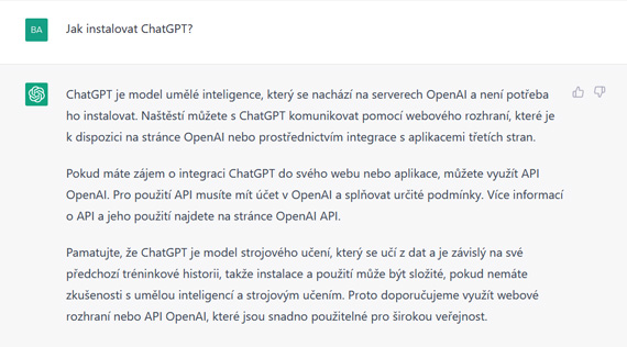 Instalace ChatGPT
